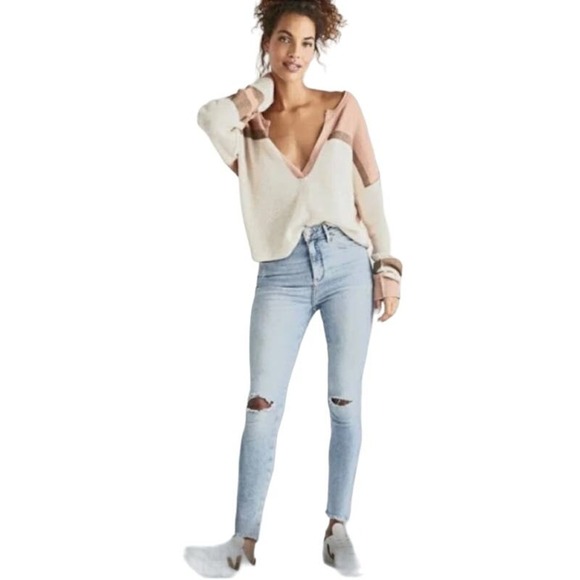 NWT Free People Raw High Rise Jeggings in Sweet Blue - Picture 1 of 15